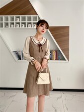 【现货】2022春新款连衣裙韩版小香风淑女风，女装连衣裙，欣卓越