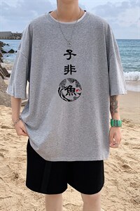 DX17070-P20纯棉短袖t恤男大码半袖打底衫宽松体恤衫港风，男装T恤，电商A040
