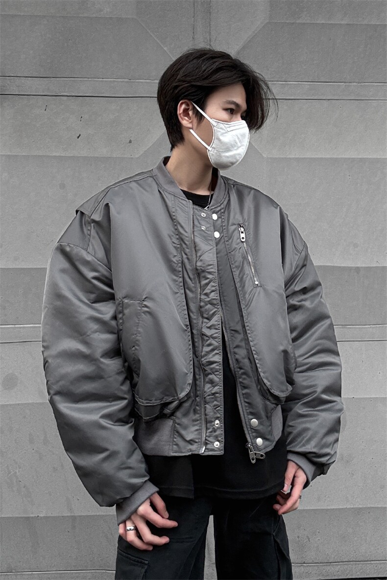 冬季美式飞行员短款加厚棉衣冬装棒球领棉服男装外套S376-特125,男装棉衣,电商A233-1