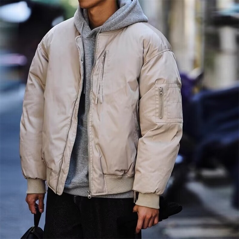 网络图现货美式潮牌宽松痞帅小众设计感棒球服棉服外套JA766-P88,男装棉衣,星座715-7