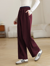 春秋窄版弯刀裤梧桐裤女2026新款垂感高腰直筒休闲运动裤阔腿卫裤，女装休闲裤，璐依舞