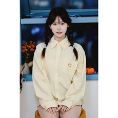 日系条纹长袖衬衫男女新款笑脸刺绣少年感休闲翻领bf衬衣C2213，男装衬衫，星座1116A（原606A-3）