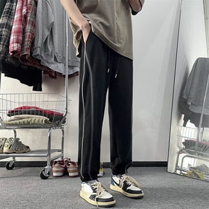 运动卫裤男款春季美式高街百搭束脚裤子复古潮流休闲长裤图片