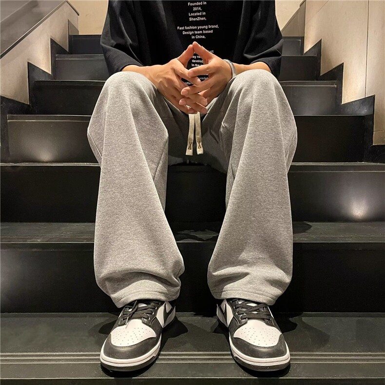 春夏时尚潮牌男潮流长裤宽松型原宿慵懒时尚纯色休闲裤KK074-30,男装休闲裤,星座911-3