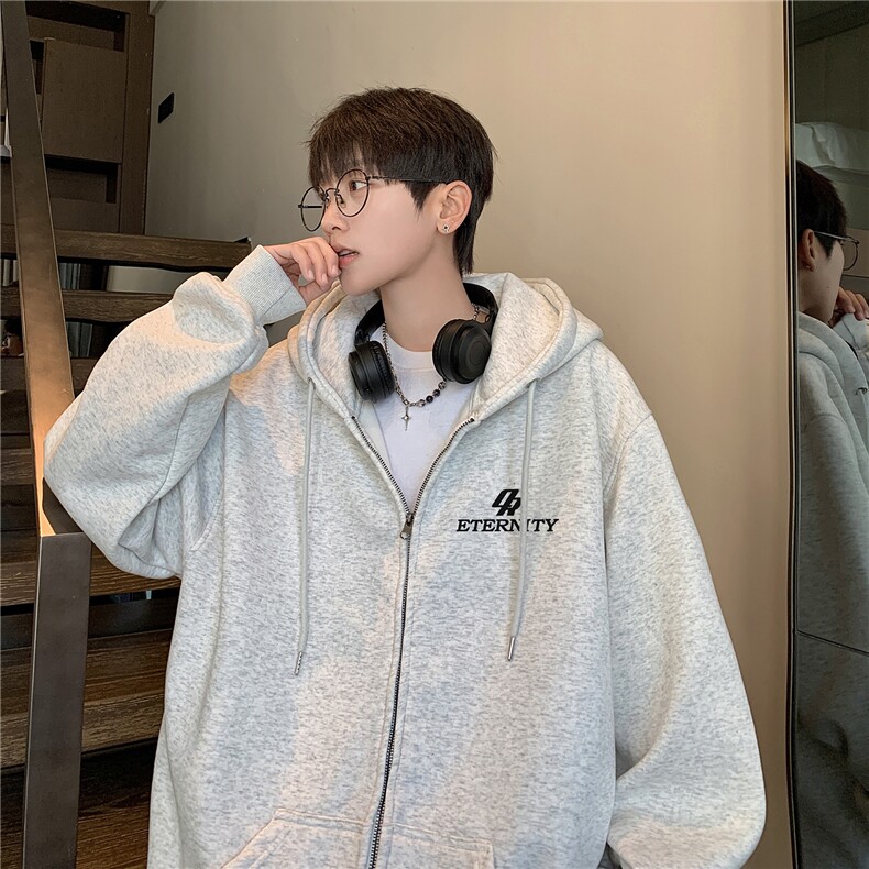 美式全棉400克连帽开衫宽松百搭休闲卫衣同步常规KS503-P50,男装卫衣,星座610B-1