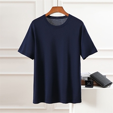 青春活力百搭气质流行绅士简约纯色圆领套头羊毛短袖，男装羊毛衫，润匹羊绒