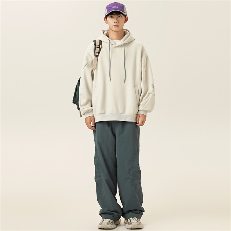2025冬季新款男装日系潮牌华夫格宽松休闲卫衣加厚卫衣WY626-F96,男装卫衣,电商A101（原外27）