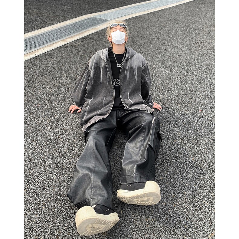 美式潮牌高街连帽牛仔外套男秋季新款连帽扎染连帽夹克J89377-P78,男装工装外套,星座1008