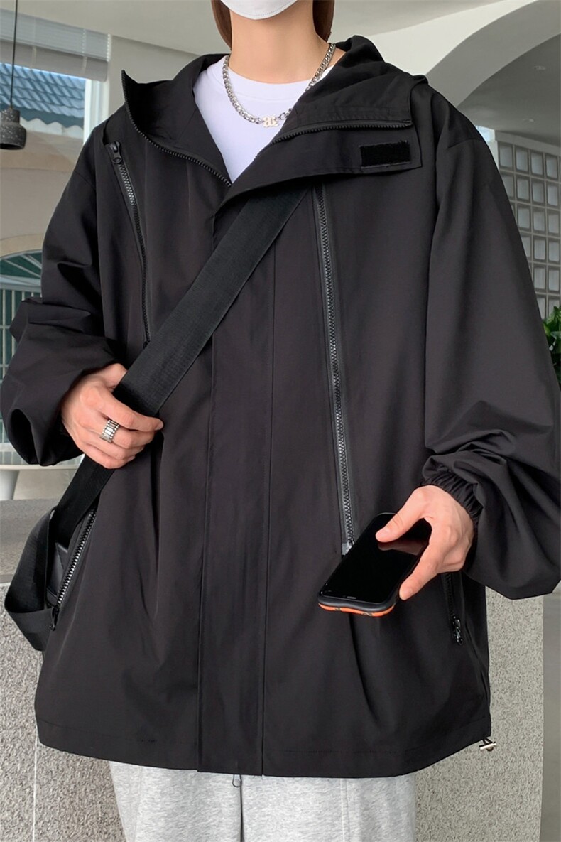 冲锋衣外套男秋秋季潮牌设计感小众日系防水山系夹克,男装夹克,电商A141