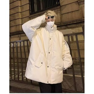 美式复古重磅黑色棉衣外套男女设计感机车服夹克宽松痞帅上衣潮图片