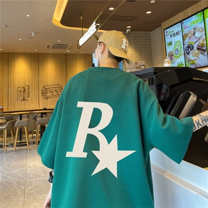 华夫格短袖 直播高品质重磅220克 R星印花HT3134-P20图片