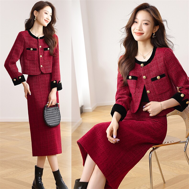 （现货）小香风套装女新款气质优雅休闲两件套，女装套装/套裙，韩蔻秀