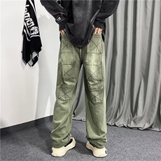 牛仔裤男秋季潮大码休闲裤子高街NT296P48，男装牛仔裤，星座1116-2