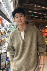 【有货】亨利领毛衣美式v领针织衫MY5534特P59，男装针织衫/毛衣，星座908-1