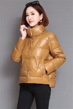 羽绒棉服女短款时尚亮面棉衣冬新款小个子立领百搭轻薄小棉袄外套，女装棉衣/棉服，婷思杰（原婷想服饰）
