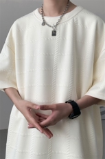！2025夏季新款潮牌男士提花短袖T恤情侣半袖TT248特P25，男装T恤，电商B220