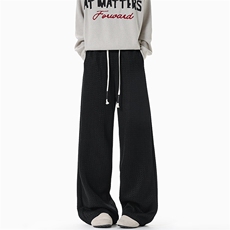 2026春季新款菱形格纹宽松直筒男潮流休闲长裤K5718特P25控68，男装休闲裤，电商A001