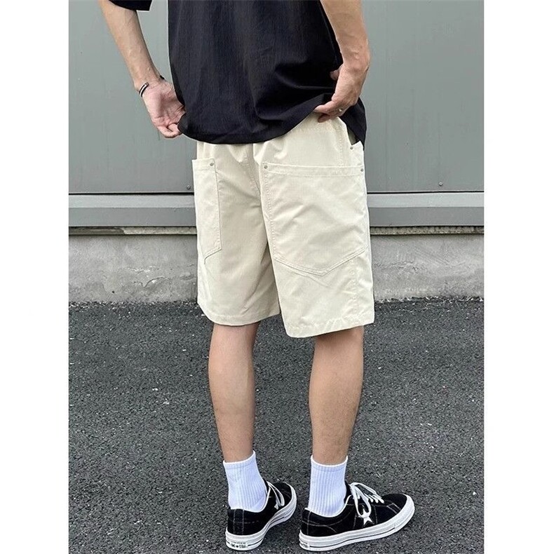 美式潮牌大口袋工装短裤男夏季休闲运动裤速干薄款宽松百搭五分裤,男装牛仔裤,星座506