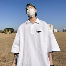 支持得物品质配合二开珠地网眼透气宽松短袖T恤翻领POLO衫PL101，男装T恤，电商A486
