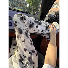 【002】星星遛阔腿裤子男女长裤休闲宽松直筒拖地裤A079-K25-P23，男装休闲裤，电商A079