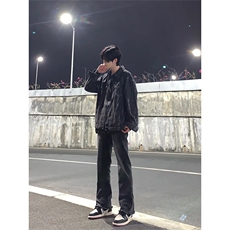 美式hiphop纯色修身直筒牛仔裤控价68，男装牛仔裤，星座310A-4