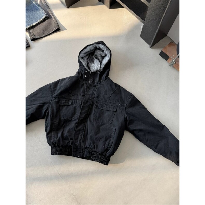 网图狼毛座山雕Bomber水洗帆布廓形夹克保暖街头潮流HWH100-P138，男装夹克，星座514A（原614）