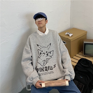S6078-P35 春季圆领卫衣男大码韩版宽松长袖外套男图片