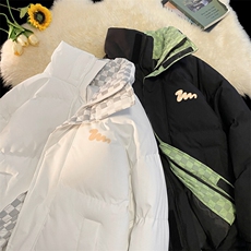 抖音得物品质深度库存三防面料假两件格子棉衣外套棉服66657特P85，男装棉衣，电商A486