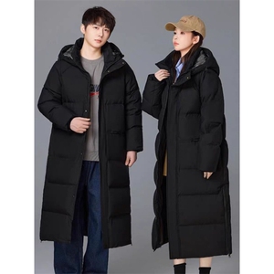 (网图)超长款羽绒服情侣同款加厚宽松休闲潮韩系 313B-YJ985-P140图片