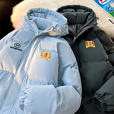 现货抖音得物可供视频三防加厚羽绒连帽棉衣外套面包棉服85533，男装棉衣，电商A486