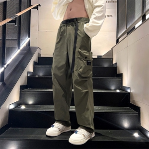 24春款港风工装裤休闲裤束脚裤男KP208 P55图片
