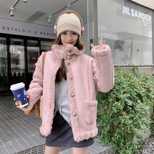 现货好数据25冬装新款火焰复合皮毛一体短款女182A-8528P185K268