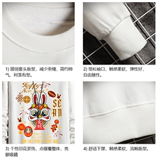 春季圆领卫衣男大码韩版宽松长袖外套网格S6299-P28，女装短外套，电商A040A