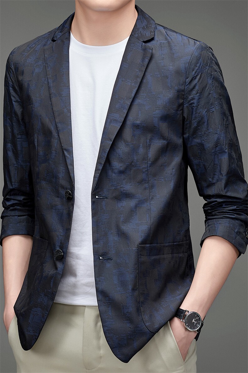 秋季新款爸爸西装外套男中老年商务休闲宽松西服MNSA6629206-P200,男装西服,电商B212（原钱塘6029）