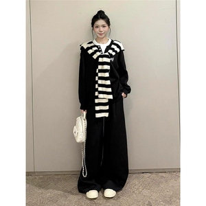 高级感显瘦运动套装女春秋季宽松韩版学生卫衣长裤休闲两件套时尚图片