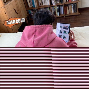 加绒新款港风宽松连帽套头卫衣X5668-常规P70控88-加绒P80控98图片