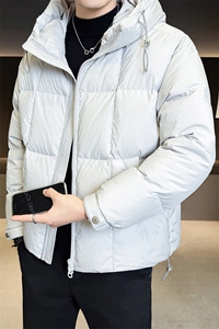 店主风 2025新标90白鸭连帽面包服短款羽绒服男LMS2503-P330图片