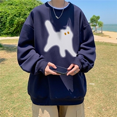 高品质！360克重磅秋季潮牌宽松圆领卫衣FY345p35加绒p45控58，男装卫衣，星座610B-1