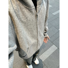 抖音得物高品质二开350克秋冬双头双拉链卫衣开衫外套W74，男装卫衣，电商A486