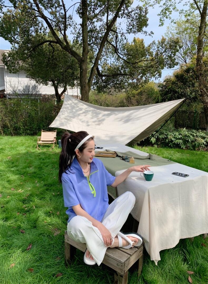 新款韩版、小立领拼色半拉链设计，其它，碧沁伊人