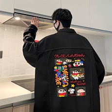 牛仔夹克男大码牛仔外套男茄克NJ77311-P60加绒款-P75，男装夹克，电商A040