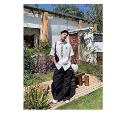 网图现货美式宽松手绘短袖衬衫男女C7008/特P32，男装T恤，星座205-3