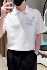 夏男翻领POLO衫拼色男休闲宽松休闲衬衣小伙A236-82563-P60，男装Polo衫，电商A236