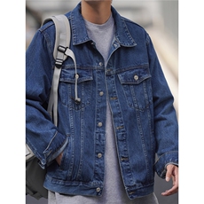 24款新款纯色净版水洗牛仔夹克上衣N606/P98，男装夹克，星座202