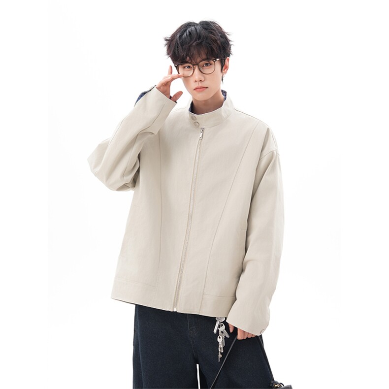 美式复古百搭夹克高级感vibe撞色格纹情侣外套3620-P88控138，男装夹克，电商B295