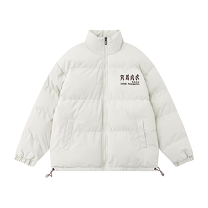 白底 23冬季时尚百搭宽松字母印花加厚棉服外套MY2080特批65控98图片