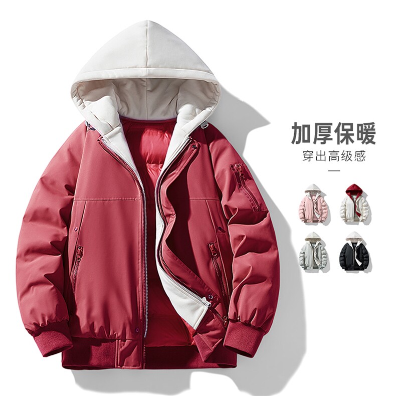 夹克棉服冬季加厚保暖男生外套假两件工装潮牌宽松棉袄MY2583-P85,男装夹克,星座610（原A335）