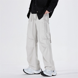 美式重磅高街大口袋宽松直筒休闲工装裤男 A436-6226G-P95138图片