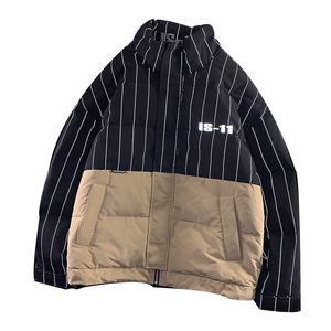 羽绒服男大码休闲拼接保暖上衣冬季潮牌高街帅气  7086 P285限398图片