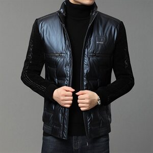B88006钱塘2020-1冬季男士羽绒服高端针织袖90白鸭绒P220图片